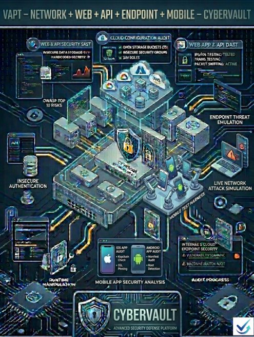 VAPT – Network + Web + API + Endpoint + Mobile   – Cybervault – CY NWAEM003